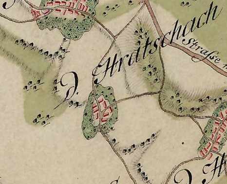 Hraše na jožefinski vojaški karti, 1763-87